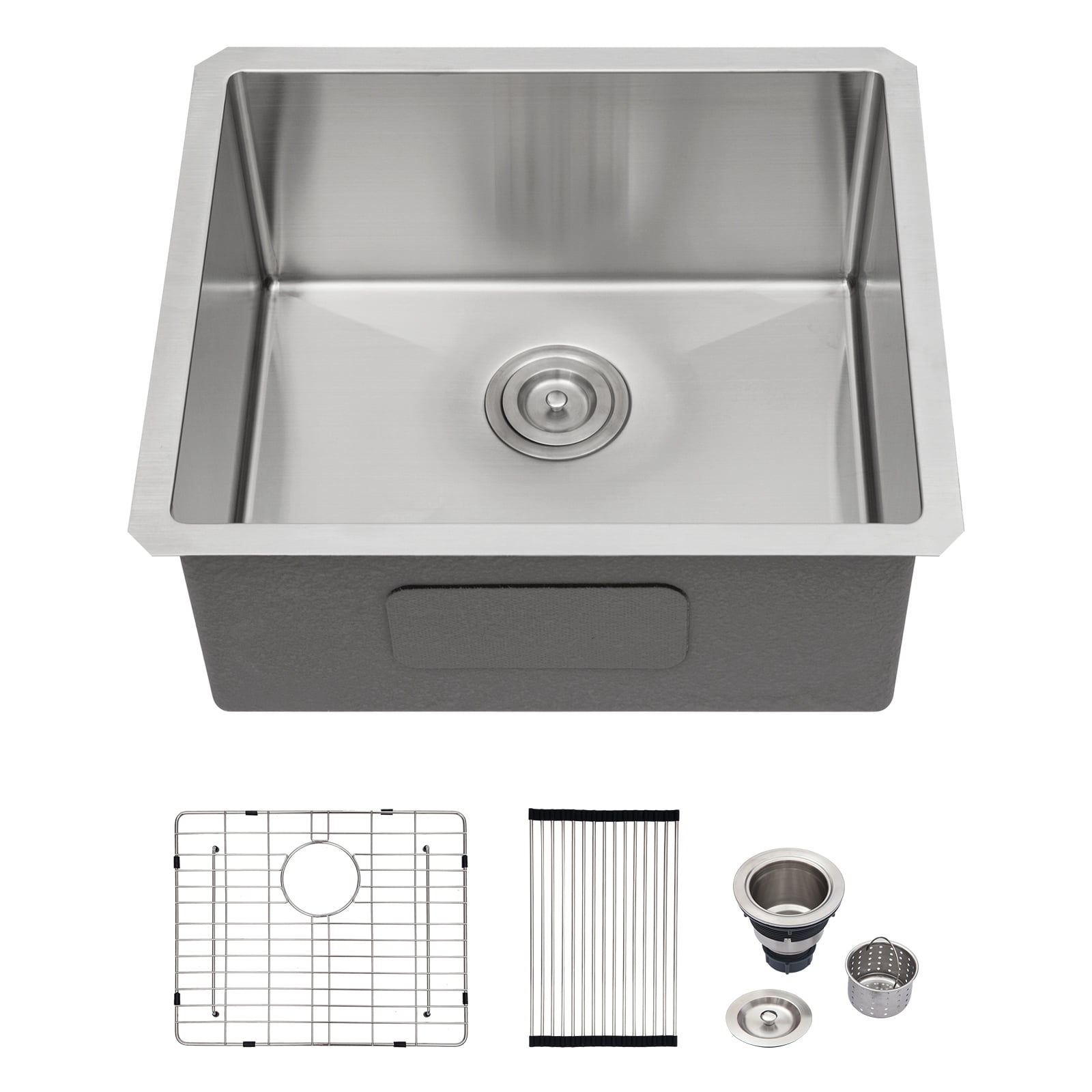 Stainless Steel Kitchen Sink 21 Inch Undermount Sink - 21"x18"x10 ...