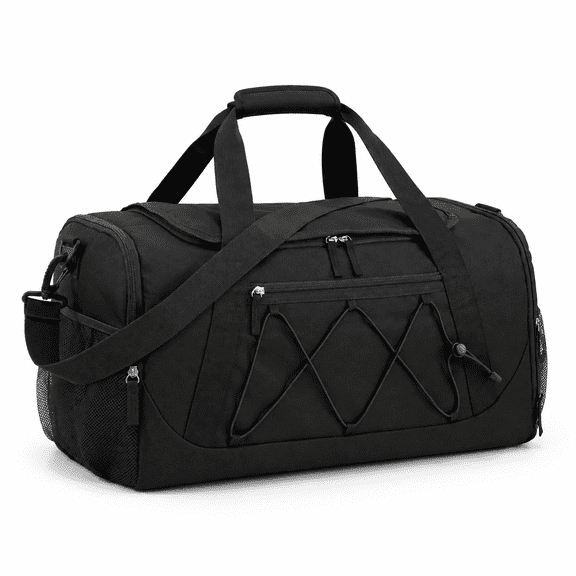 21 Inches Gym Bag For Men Women With Shoepartment - Black