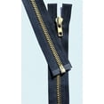 thumbnail image 1 of 21" Jacket Zipper Heavy Weight ~ YKK #7 Antique Brass Separating ~ 560 Navy (1 Zipper), 1 of 1