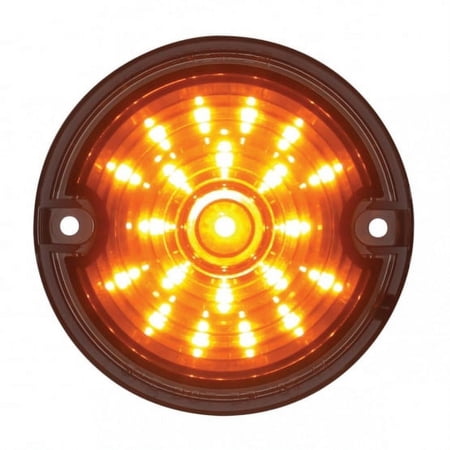 21 LED 3 1/4" Harley Signal Light w/ 1156 Plug - Amber LED/Smoke Lens