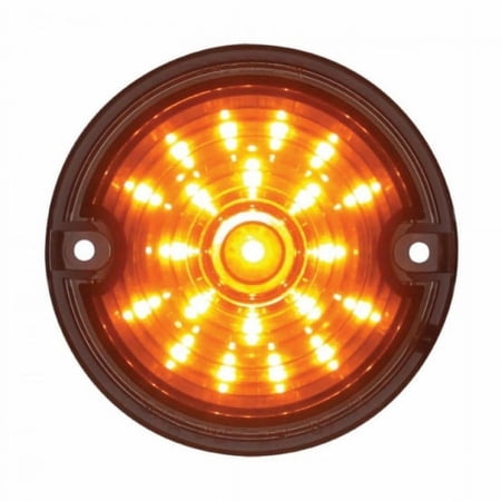 21 LED 3 1/4" Harley Signal Light w/ 1157 Plug - AmberLED/Smoke Lens