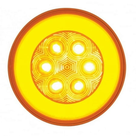 21 LED 4" Turn Signal "GLO" Light - Amber LED/Amber Lens