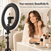 21  LED Ring Light with Tripod Stand, Remote & Phone/Camera Mount, 55W Smart Touch Dimmable 3000K 6000K for TikTok, YouTube, Makeup & Photography