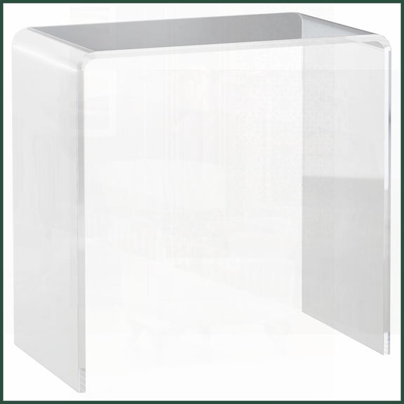 21" Long Rectangle Clear Acrylic Coffee Table - Minimalist Modern, Space-Saving & Nearly Unbreakable