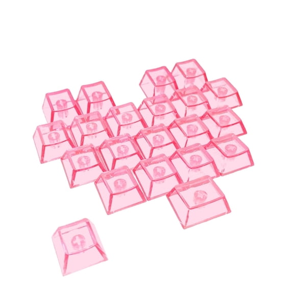 21 Love Not Carveds Backlit Transparent Keycaps Original Profile For Gaming Office Night Use
