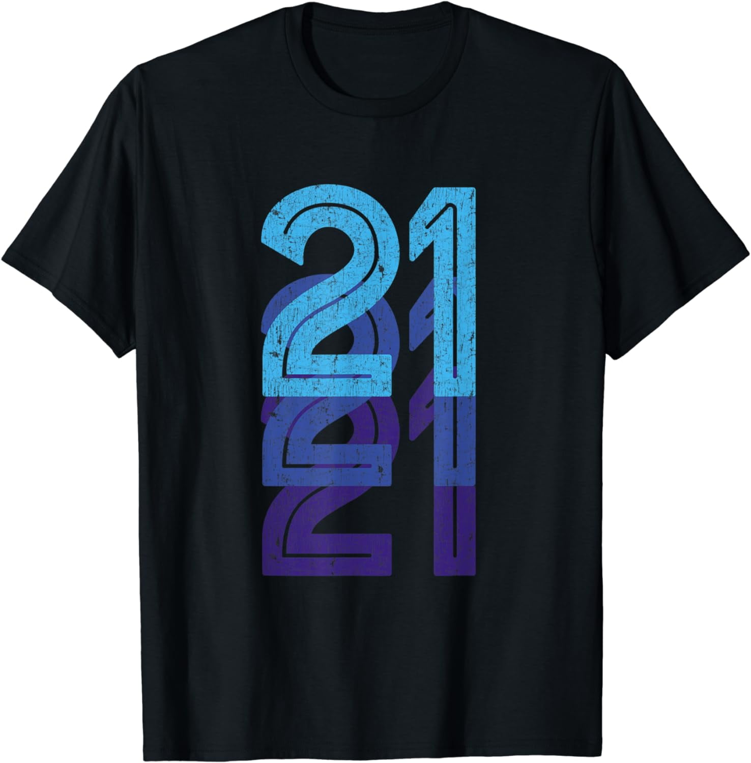 21 Lucky Number 21st Year Birthday Age Sports Team T-Shirt - Walmart.com