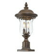 thumbnail image 1 of 21" Outdoor Lamp Post Light, Vintage Bronze Garden Lantern with Clear Glass Shade, Waterproof Exterior Lighting Fixture for Yard, Porch, Walkway, Driveway (No Bulb, 1-Pack), 1 of 9