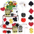 21 PCS Casino Cake Decorations with Slot Machine Toy Cake Toppers Poker