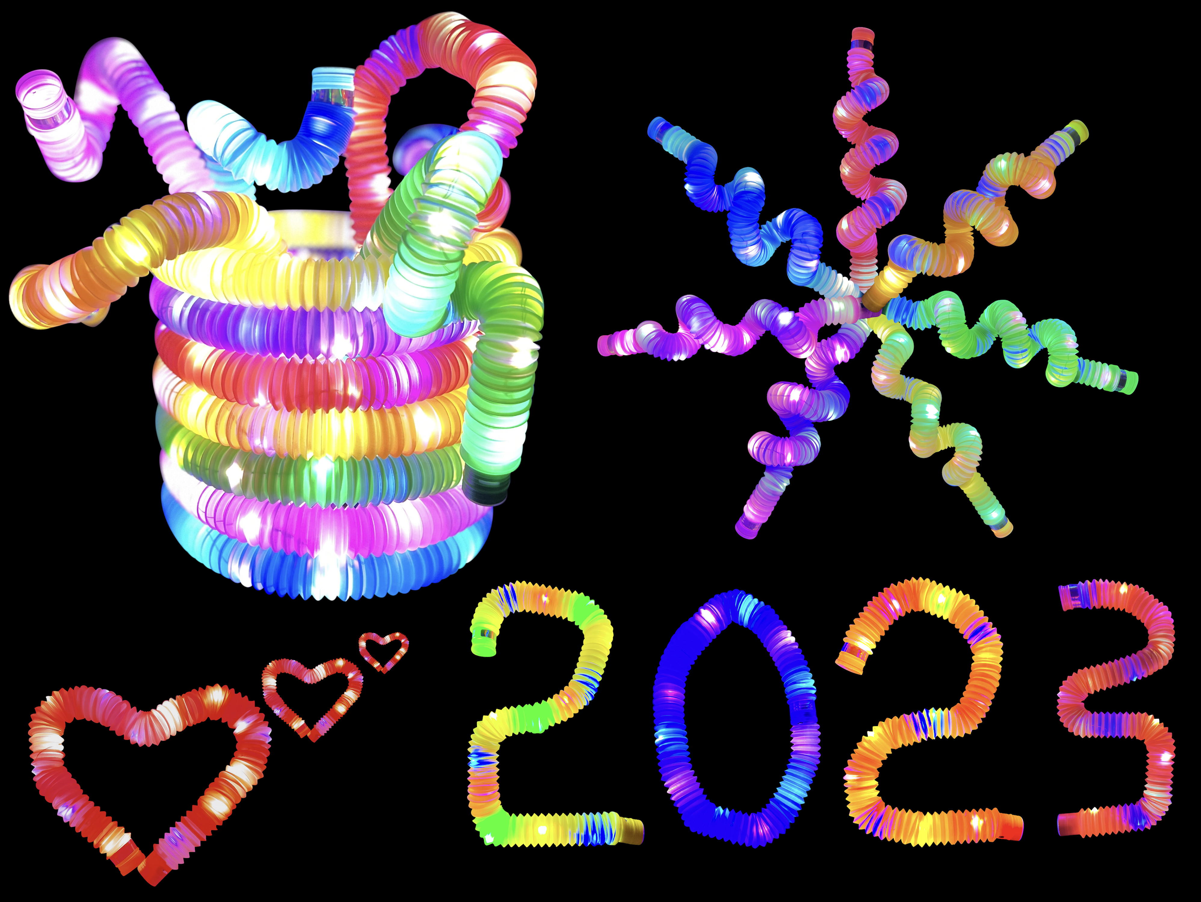21 Pack LED Glow Tubes Halloween Party Favors Pop It Sticks Sensory Fidget Toy Light Up In The Dark Connectors for Bracelets, Pull And Stretch Toys Dance Disco Wedding Birthday Raves Concert Camping - image 1 of 7