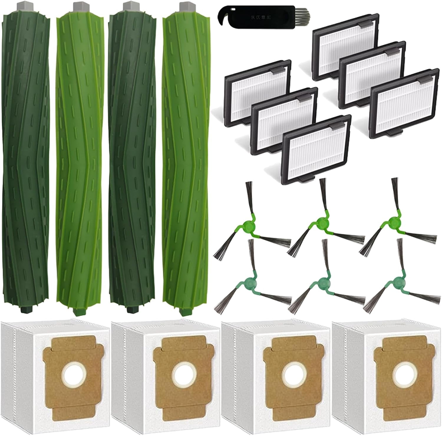 21 Pezzi Ricambio Per IRobot Roomba Max 705/706 Combo – Spazzole, Filtri E Sacchetti