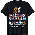 thumbnail image 1 of 21 Paises Hablan Espanol Hispanic Heritage Month Men Women T-Shirt Black 2X-Large, 1 of 4