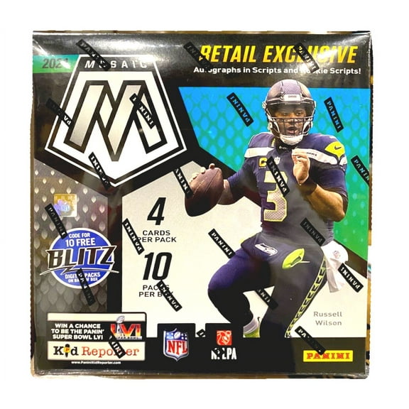 21 Panini Mosaic Football Mega Box Trading Cards