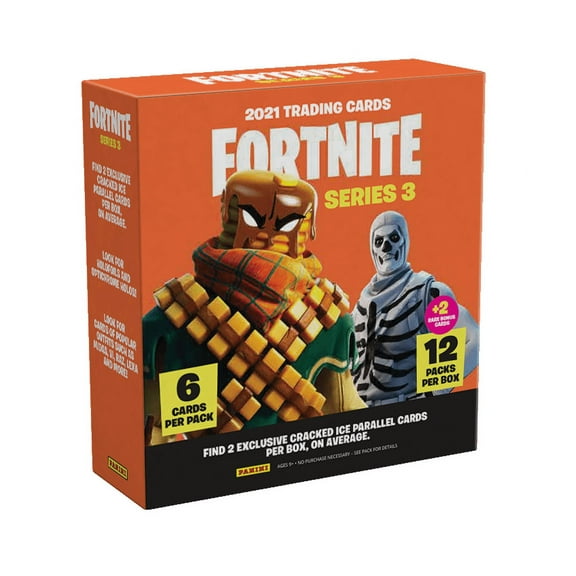 21 Panini Trading Cards - Fortnite Series 3 Mega Box