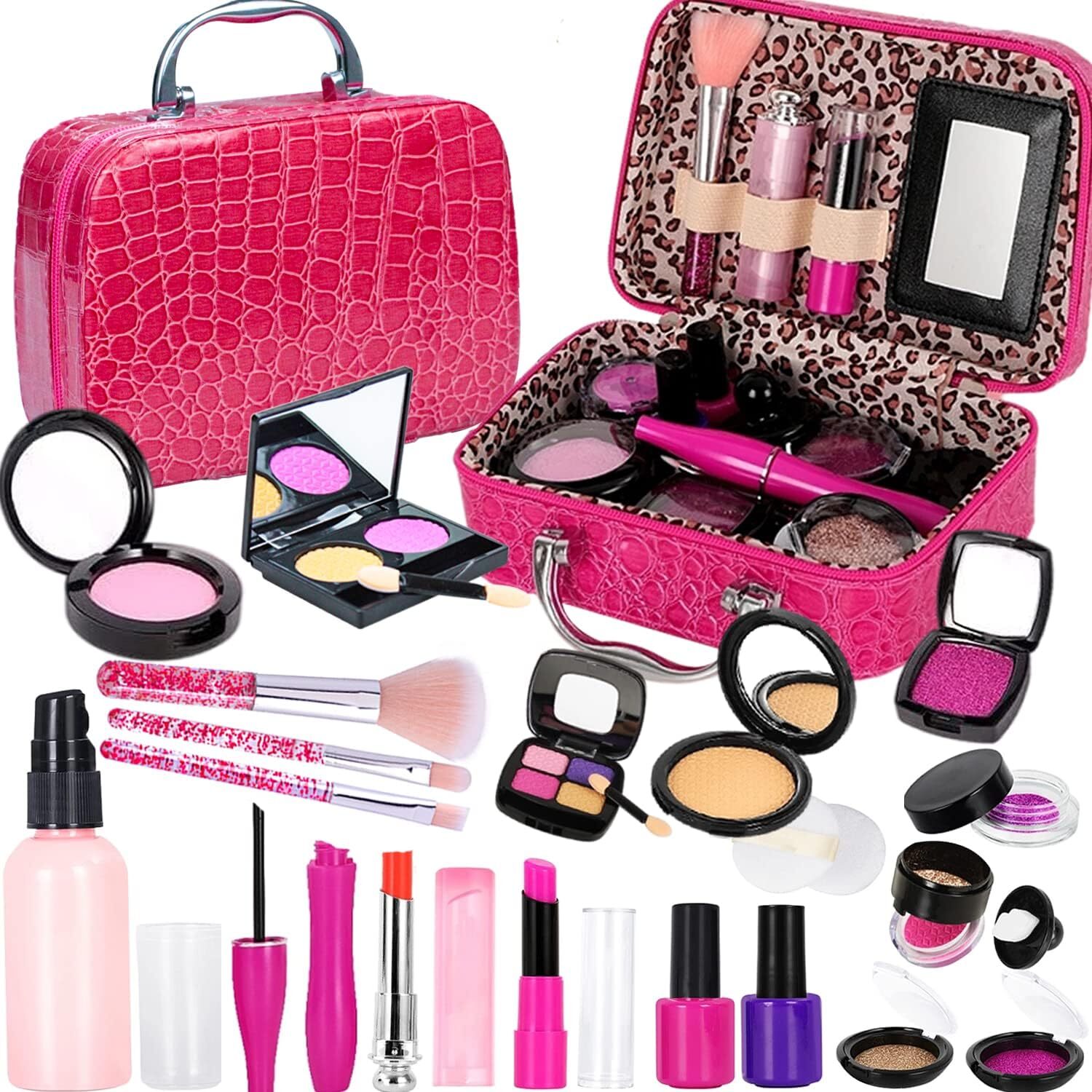 Cara Lady Pretend Play Cosmetic Makeup Toy Set Kit For Little Girls Kids Beauty Toys Multicolor