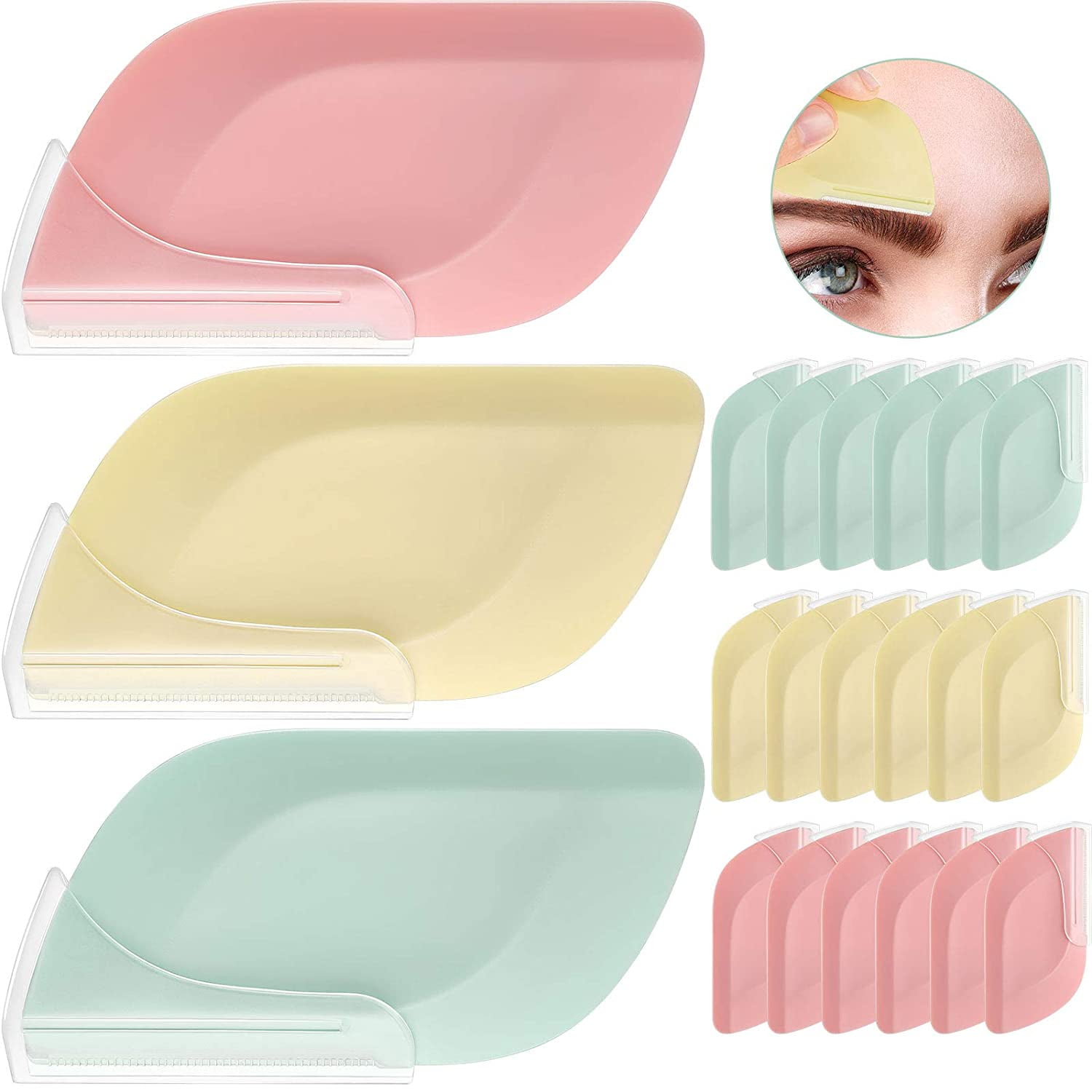 21 Pieces Facial Razors for Women Face Tool Eyebrow Facial Razors for ...