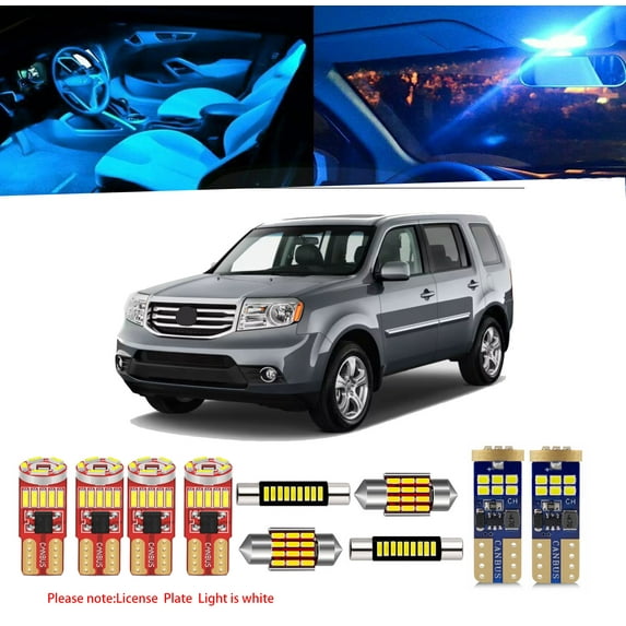21-Pieces Interior LED Lights Kit for Honda Pilot 2009 2010 2011 2012 2013 2014 2015 Super Bright LED Interior Light Bulbs Package + License Plate Lights and Install Tool