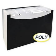 21-Pocket Stand-Up Design Expanding File, 12" Expansion, 21 Sections, 1/21-Cut Tab, Legal Size, Black