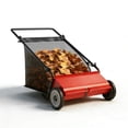 thumbnail image 1 of 21 in Push Lawn Sweeper,4 Spinning Brushes, 7 Cu. Ft. Large Capacity Collection Bag,Adjustable Height, Durable Steel Frame with Rubber Wheels, for Grass, Leaves & Debris Collector on All Terrains, 1 of 5