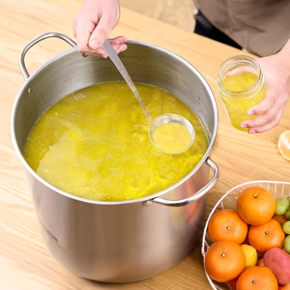 21 QT Canning Pot with Rack and Lid, Stainless Steel Waterbath Canner with Dual Handle and Glass Lid, Compatible with All Cooktops: Induction, Gas, Electric, Glass, Ceramic, Halogen