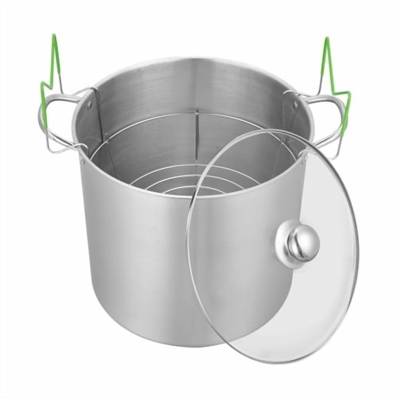 21 Qt Stainless Steel Waterbath Canner, Canning Pot With Rack And Glass Lid