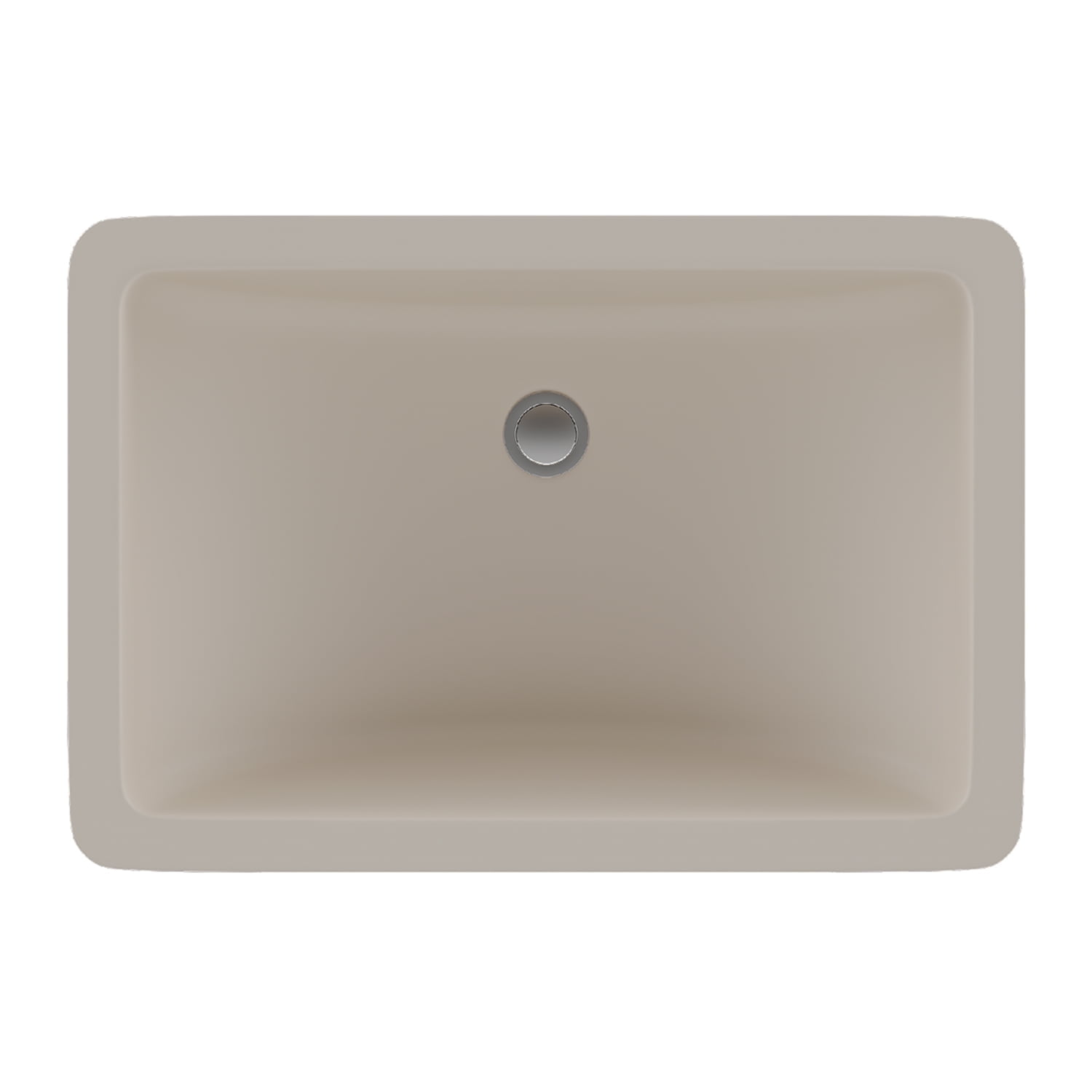 Beige Quartz Composite 21" Rectangle Vanity Sink