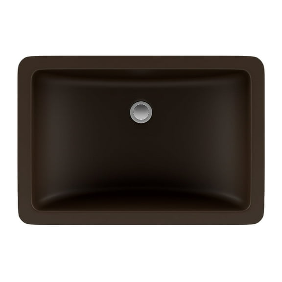 21" Rectangle Quartz Vanity Bathroom Sink, Galaxy Mocha Drop-In Sink, Undermount Bathroom Sink, Granite Vanity Basin by Lexicon Platinum LP-V214-M