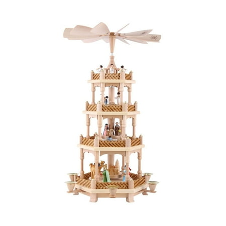 4-Tier Nativity Scene Pyramid Christmas Candle Holder - 21"