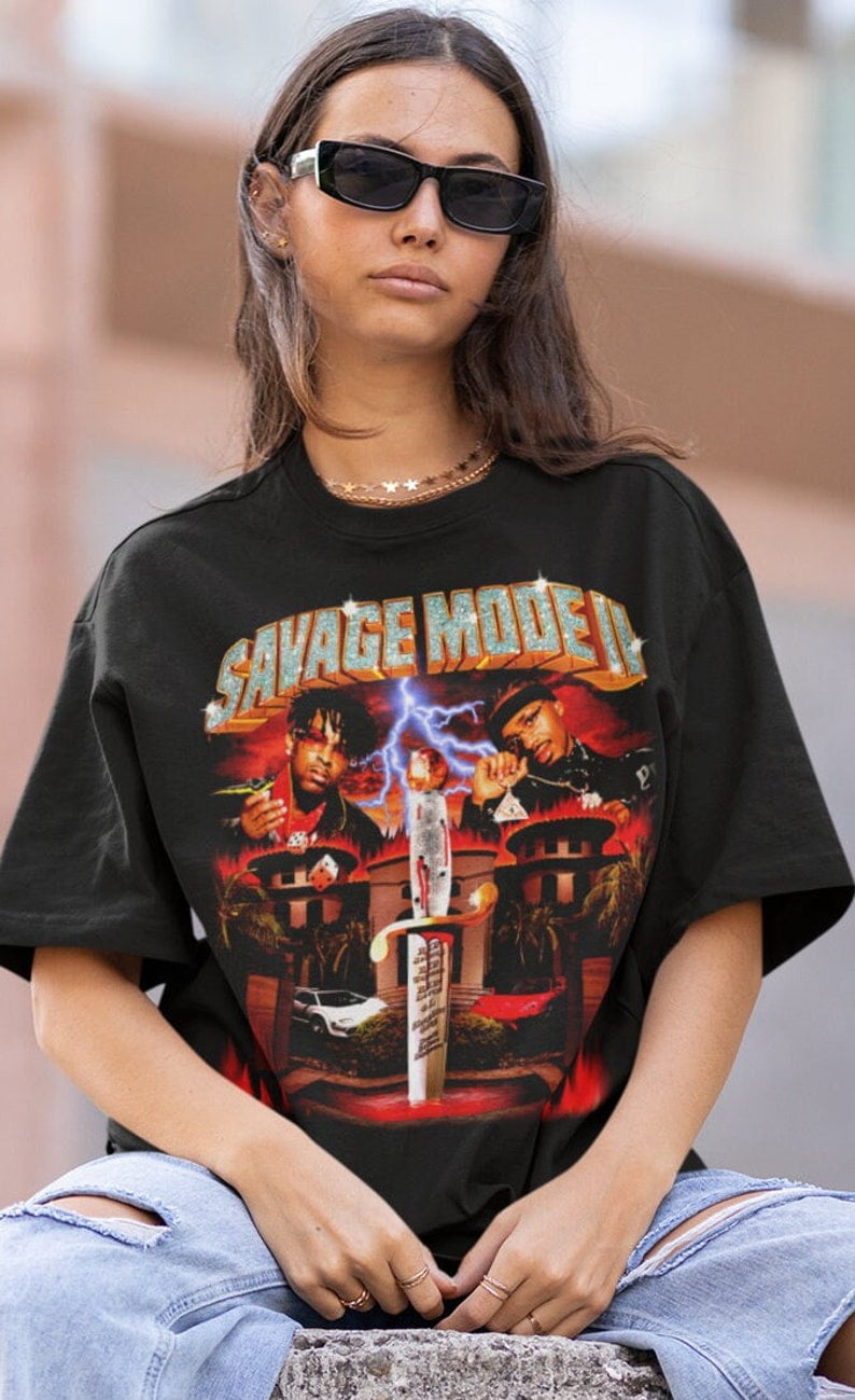 21 Savage Hiphop TShirt 21 Savage Sweatshirt Vintage