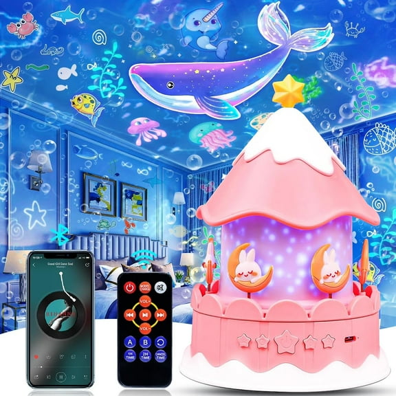 21 Sets of Films Projector Night Light for Kids, Star Projector for Bedroom, Ceiling, Kids Night Light with 360 Rotation Dimmable for Girls Boys, Birthday, Christmas, Nursery, Room Decor