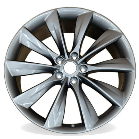 21" Single 21x8.5 Charcoal Front or Rear Alloy Wheel For Tesla Model S 2012-2017 OEM Design Replacement Rim 98727 6005868