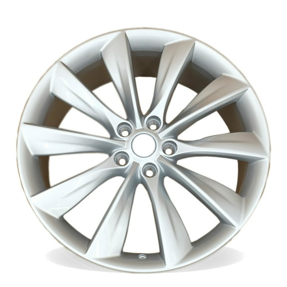 21" Single 21x8.5 Silver Front or Rear Alloy Wheel For Tesla Model S 2012-2017 OEM Design Replacement Rim 98727 6005868
