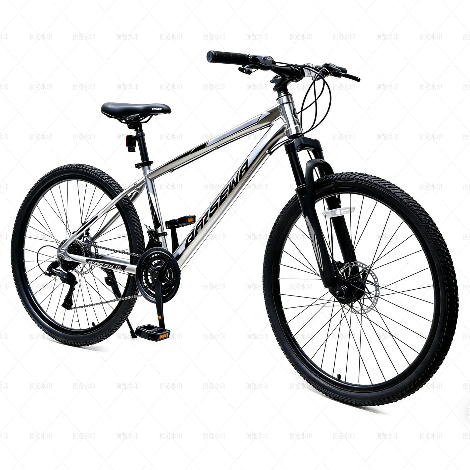Gasendala 26"  Mountain Bike,21  Speed, Aluminum Frame.ages for 15+,Matte Metallic Silver