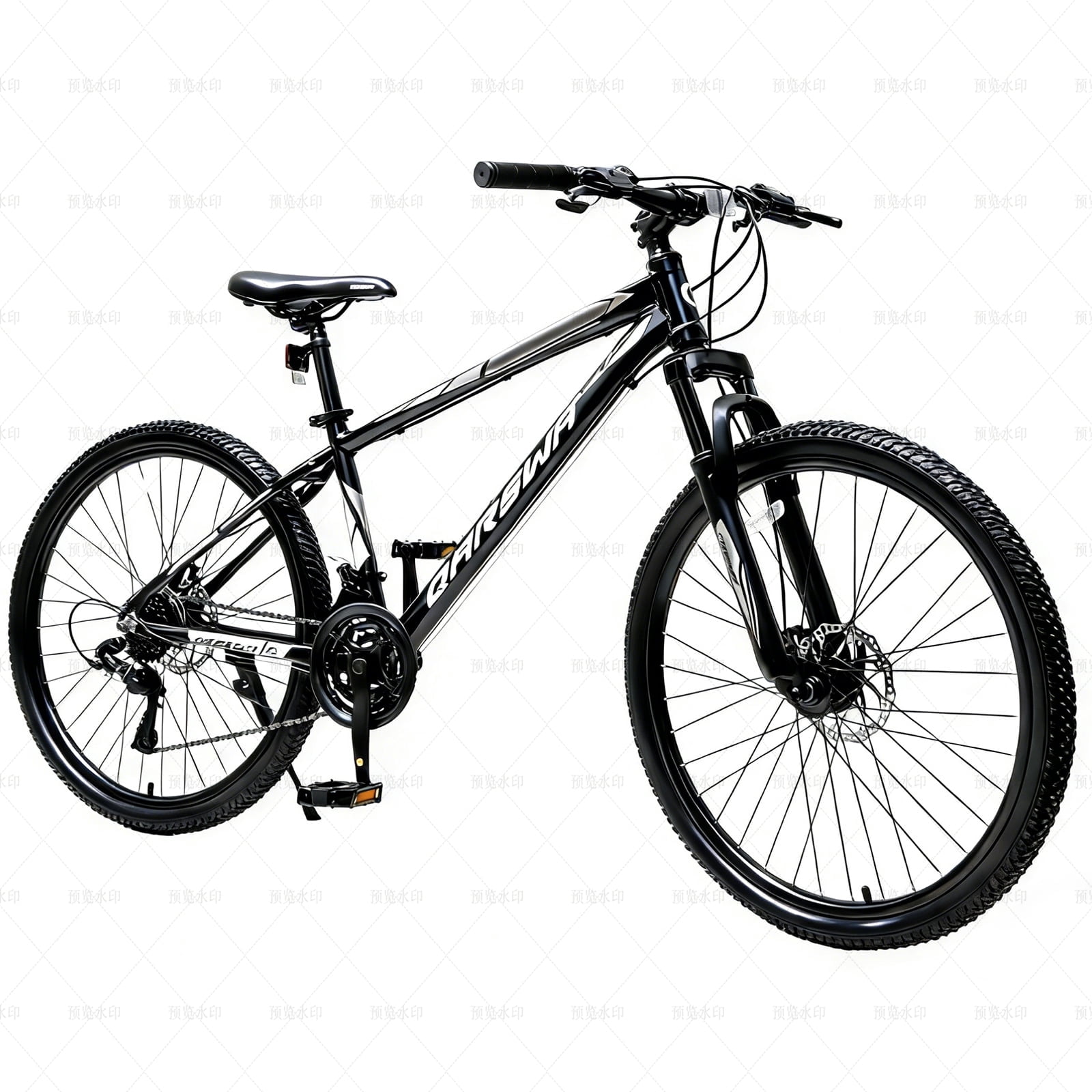 GASENDALA 26"  Mountain Bike,21 Speed, Aluminum Frame.ages for 15+, Black