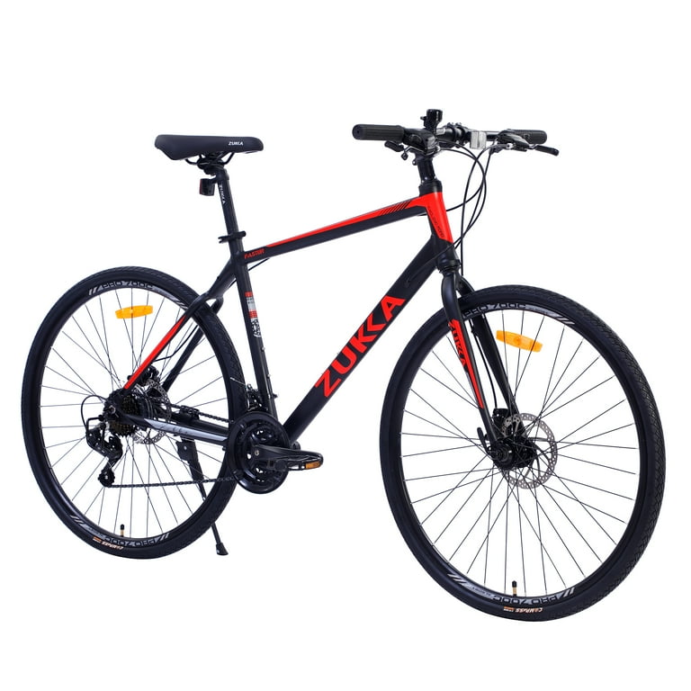 21 Speed Hybrid Bike 700C Road Bicycle with Disc Brakes Unisex City Road Bike for Men and Women