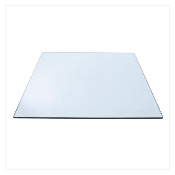 21" Square Tempered Glass Table Top 3/8" Thick Flat Polish Edge