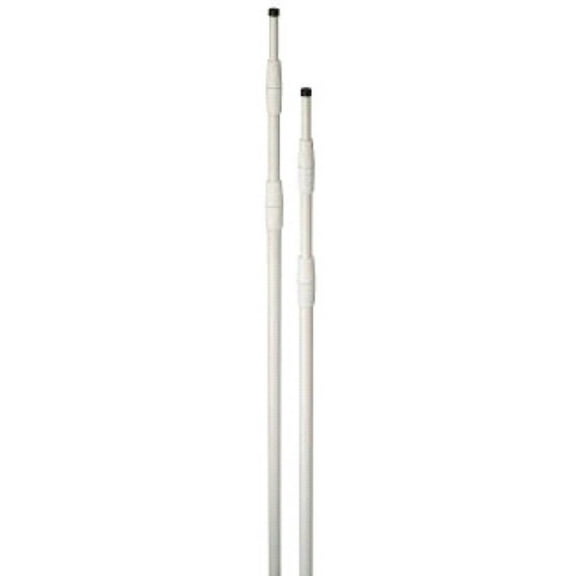 21' TELESCOPING WHITE FIBERGLASS FLAGPOLE