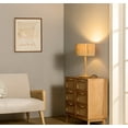 thumbnail image 1 of 21" Table Lamp Rattan Lampshade Round Cover White Light Living Room Bedroom Natural, 1 of 7