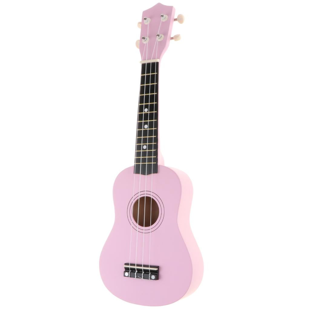 21 '' Ukulele Kids Starter 4 Vintage Cords Ukuleles Quick Beginner Learn Songbook - Pink