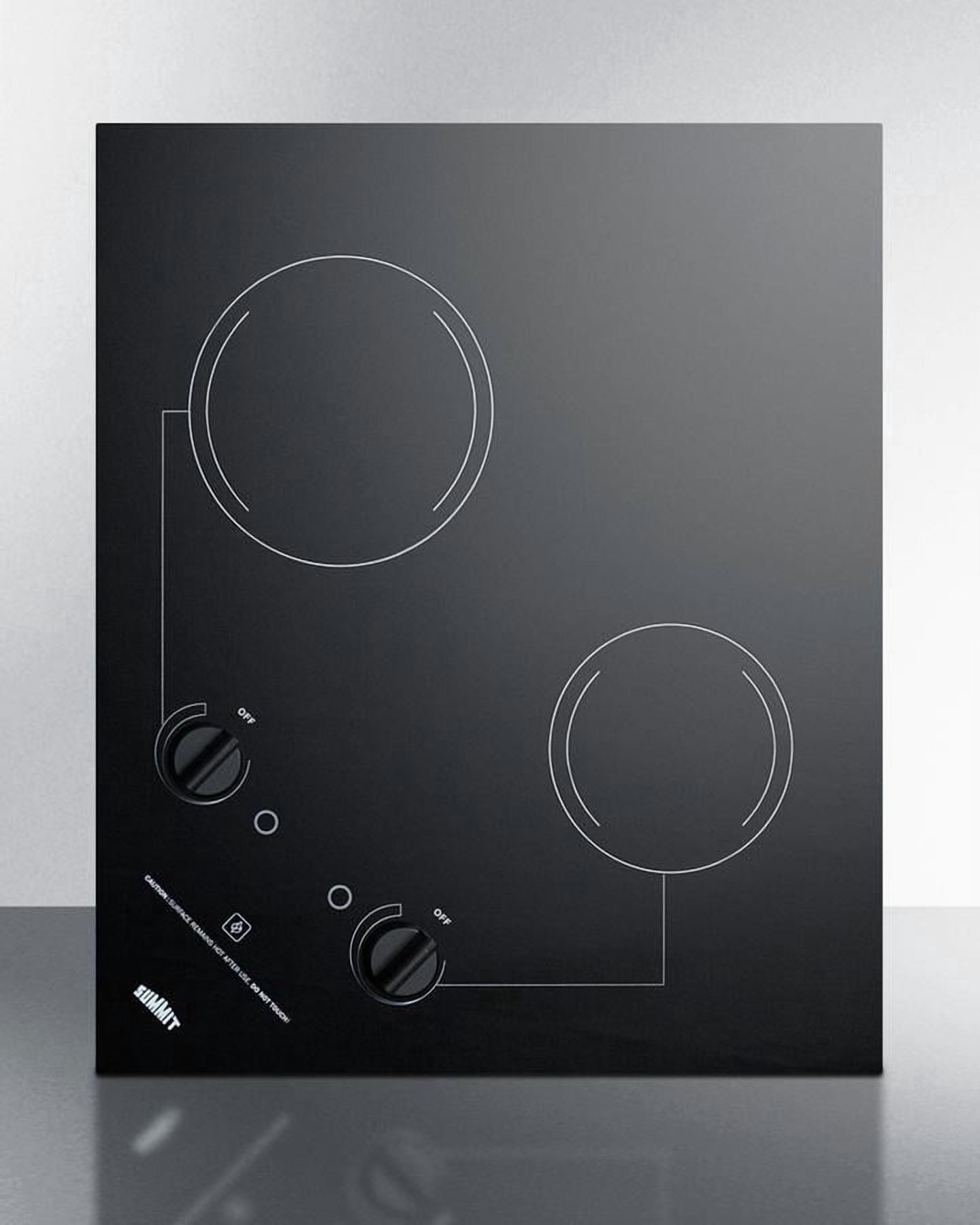21" Wide 115V 2-Burner Radiant Cooktop