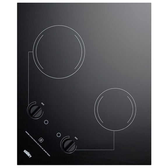 21" Wide 115V 2-Burner Radiant Cooktop