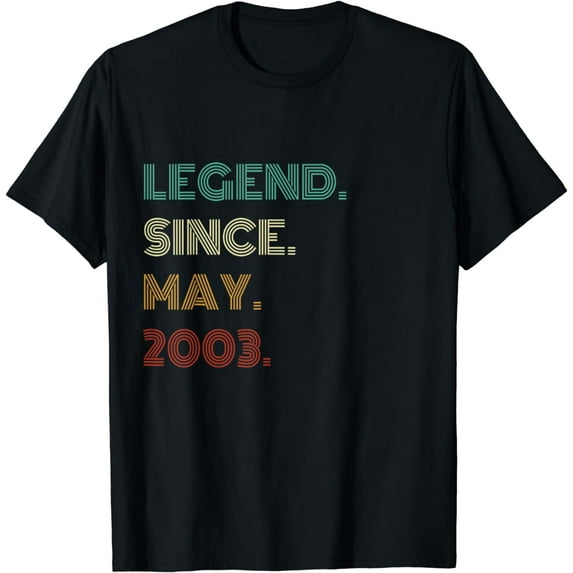 21 Years Old Legend Since May 2003 21st Birthday T-Shirt