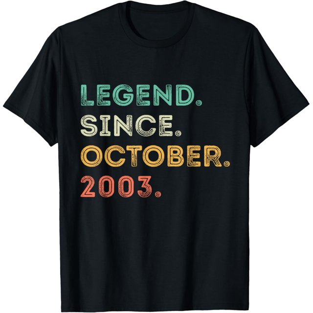 21 Years Old Legend Since October 2003 21st Birthday TShirtMen and