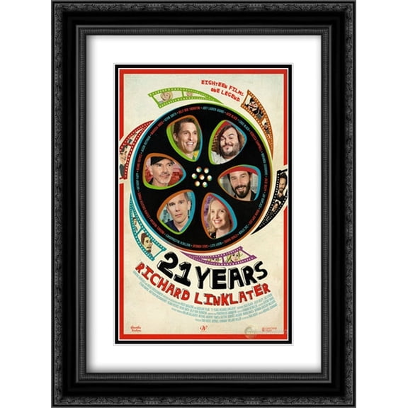 21 Years: Richard Linklater 18x24 Black Ornate Wood Framed Movie Poster with Double Matting