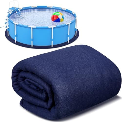 21 ft Round Pool Liner Pad Strong Durable Puncture Resistant Floor Mat Polyester Geotextile Above Ground Pool Accessories Delicate Floor Pad for Swimming Pools Bath (Navy)$$Garden &