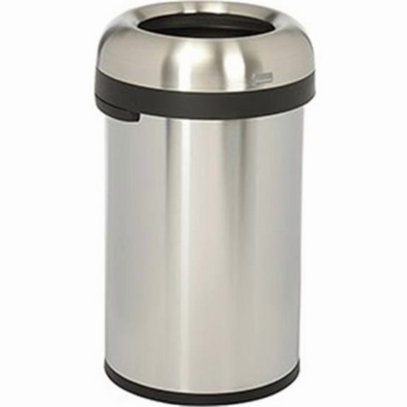 21 gal Bullet Open Top Can - Brushed Stainless Steel