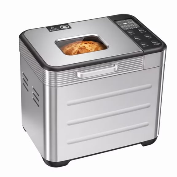 21-in-1 Bread Maker, 2 lb Automatic Bread Machine with 650W Power, 3 Loaf Sizes, 3 Crust Settings, 12-Hour Delay Timer, Silver