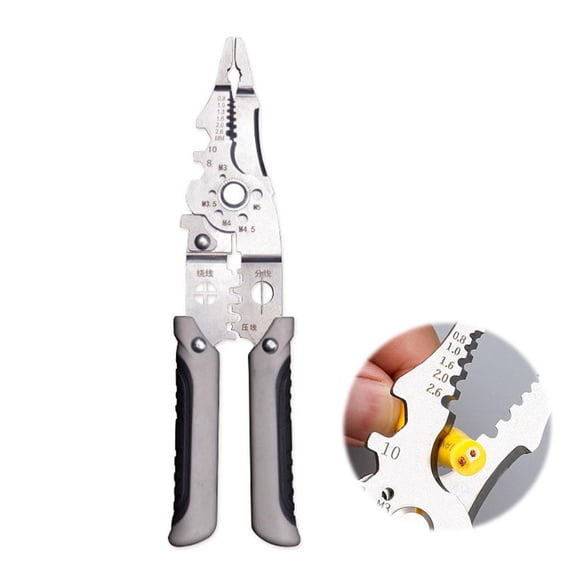 21-in-1 Professional Wire Stripper and Crimper Tool, High Carbon Steel Multi-Function Wire Cutting Pliers for Electrical, HVAC, Automotive Repair
