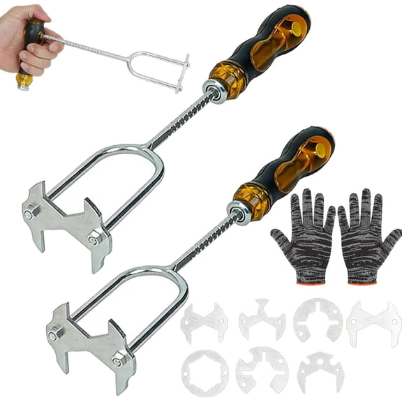 21-in-1 Telescopic Multi-function Sink Wrench, Sink Wrench Faucet Tool with 7 Interchangeable Die Heads, Universal Plumbers Tool for Tight Spaces Kitchen Bathroom Home