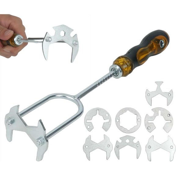 21-in-1 Telescopic Multifunctional Sink and Faucet Installer Wrench, Universal Plumbers Tool for Kitchen Bathroom
