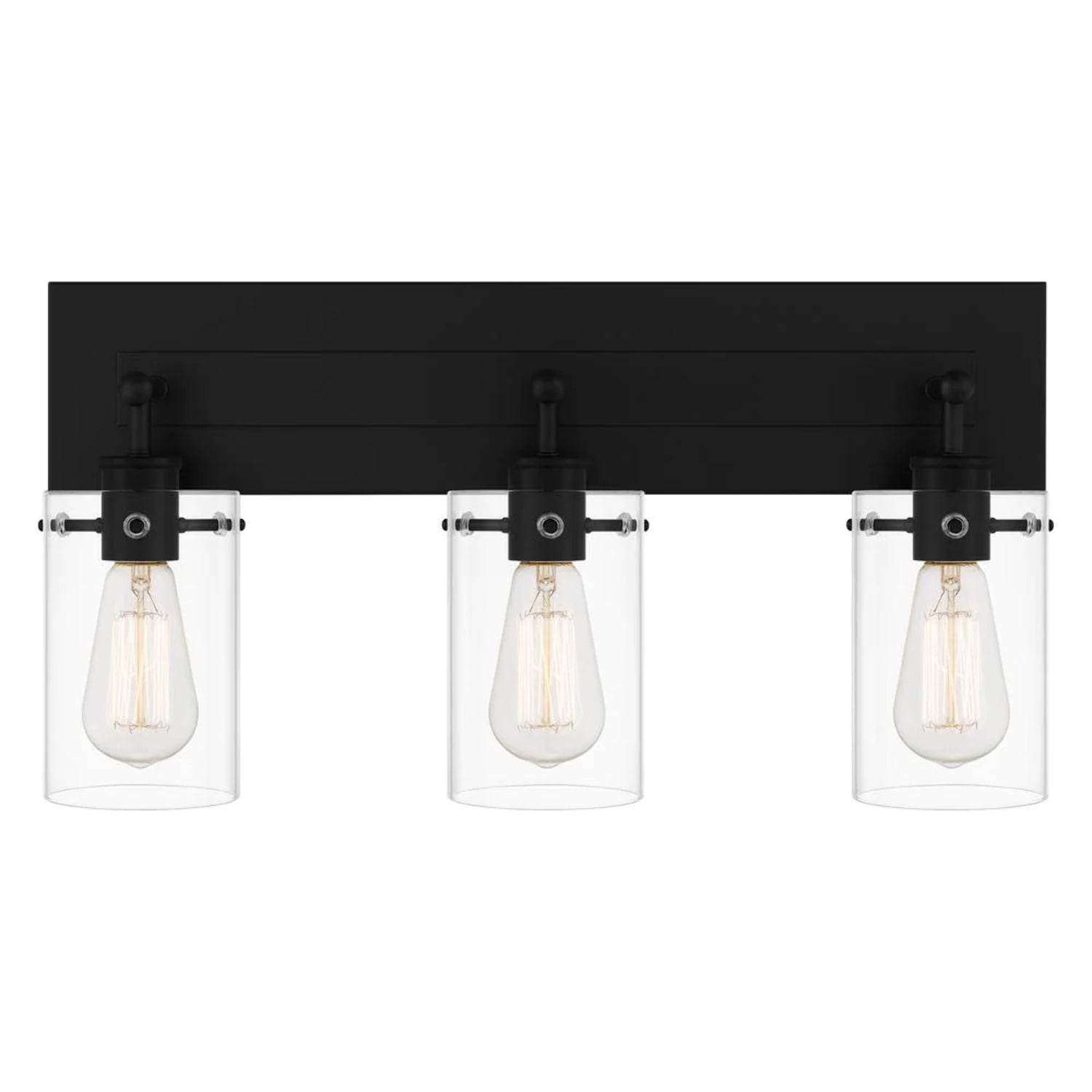 21 in. 3Light Matte Black Vanity Light